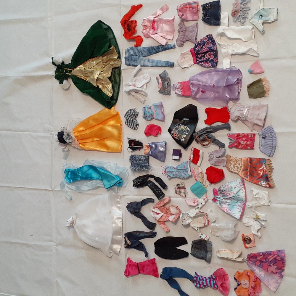 Barbie clothes and misc other small doll clothes